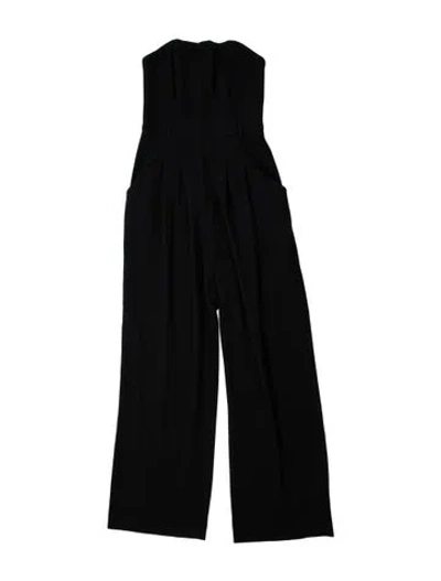 Pre-owned Black Halo Strapless Jumpsuit In Black