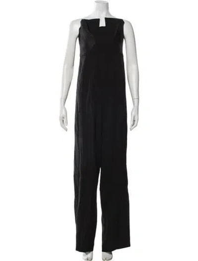 Pre-owned Black Halo Strapless Jumpsuit In Black