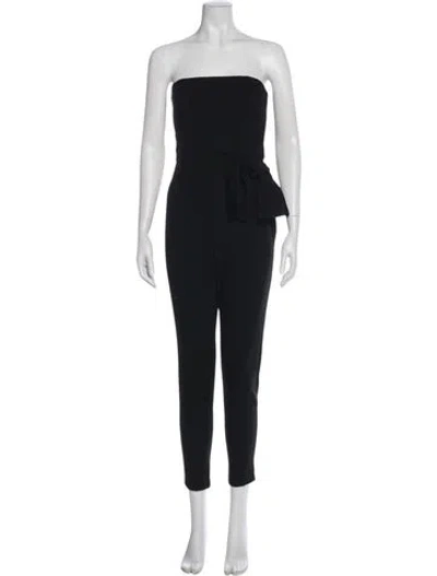Pre-owned Black Halo Strapless Jumpsuit In Black