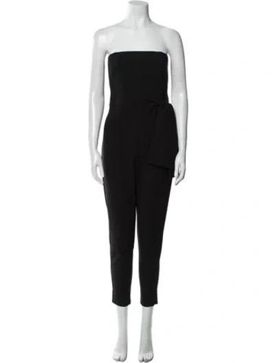 Pre-owned Black Halo Strapless Jumpsuit In Black