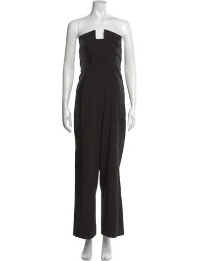 Pre-owned Black Halo Strapless Jumpsuit In Black