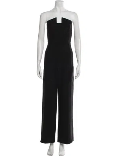Pre-owned Black Halo Strapless Jumpsuit In Black