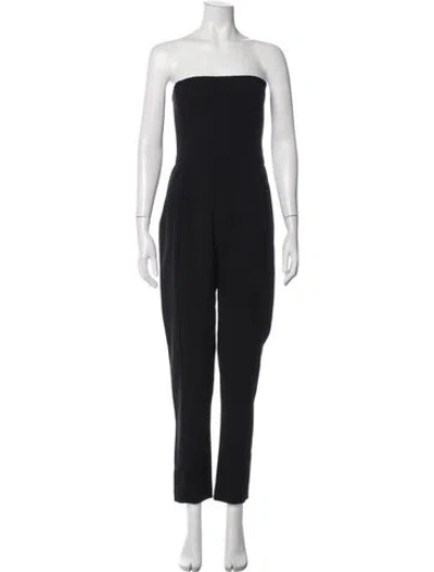 Pre-owned Black Halo Strapless Jumpsuit In Black