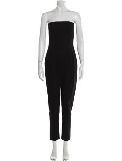 Pre-owned Black Halo Strapless Jumpsuit In Black