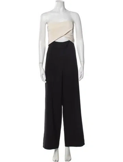Pre-owned Black Halo Strapless Jumpsuit In Black