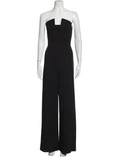 Pre-owned Black Halo Strapless Jumpsuit In Black