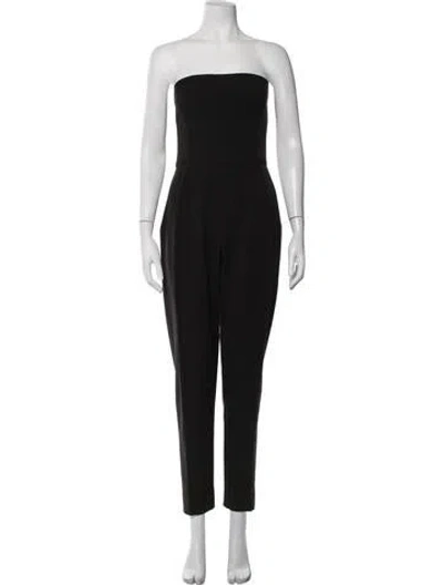 Pre-owned Black Halo Strapless Jumpsuit In Black