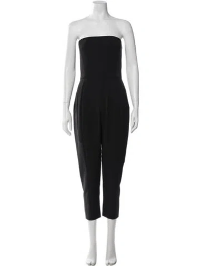Pre-owned Black Halo Strapless Jumpsuit In Gray