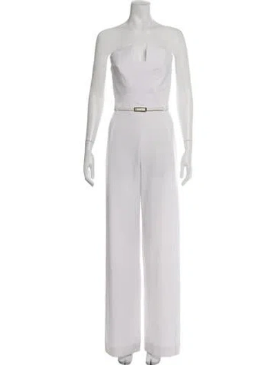 Pre-owned Black Halo Strapless Jumpsuit In Purple