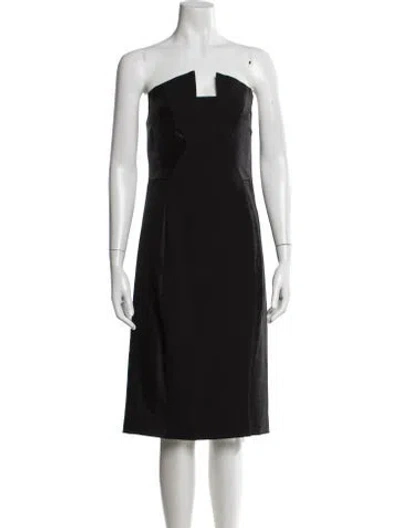 Pre-owned Black Halo Strapless Mini Dress In Black