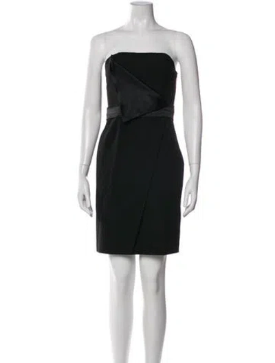 Pre-owned Black Halo Strapless Mini Dress In Blue
