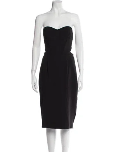 Pre-owned Black Halo Strapless Mini Dress In Gray