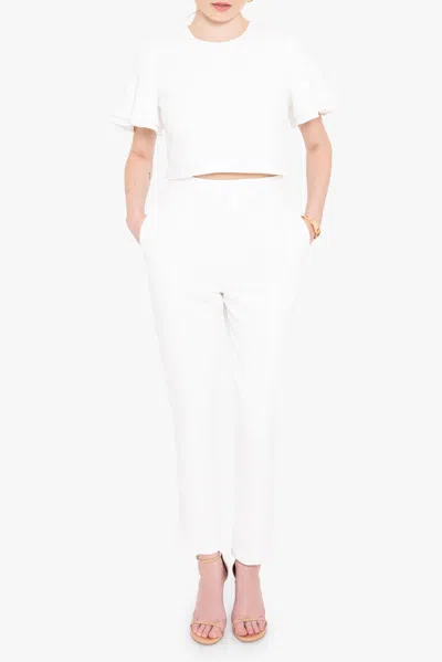 Black Halo Syon Two Piece Jumpsuit In White