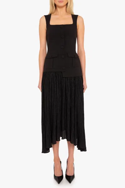Black Halo Vianey Midi Dress In Black