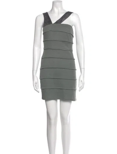 Pre-owned Black Halo Vintage Mini Dress In Green