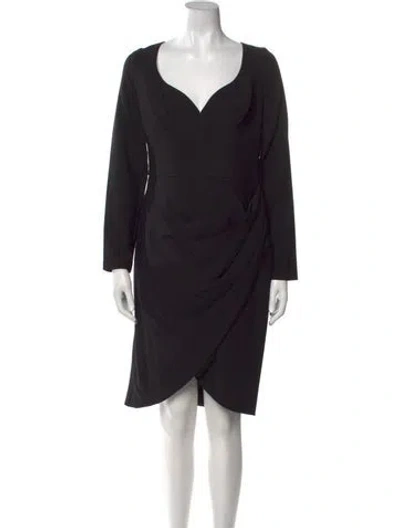 Pre-owned Black Halo V-neck Knee-length Dress W/ Tags In Black