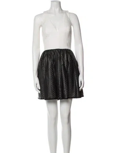 Pre-owned Black Halo V-neck Mini Dress In Multi