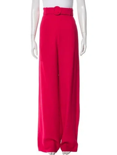 Pre-owned Black Halo Wide Leg Pants In Red