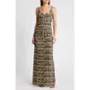 Black Halo Wilder Velvet Column Gown