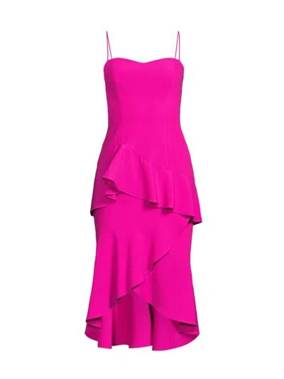 Black Halo Women's Barbados Crepe Dress In Vibrant Pink