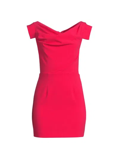 Black Halo Women's Jacqueline Stretch Crepe Off-the-shoulder Minidress In Pink