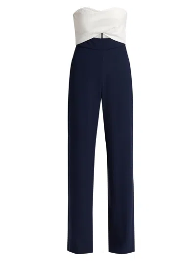 Black Halo Women's Jada Sleeveless Jumpsuit In Navy Pearl