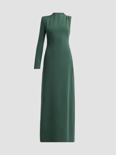 Black Halo Kali One-sleeve Maxi Dress In Green