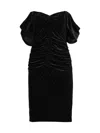 BLACK HALO WOMEN'S SAMPSON RUCHED VELVET DRESS