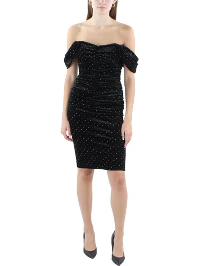 Black Halo Womens Above Knee Ruched Mini Dress In Multi