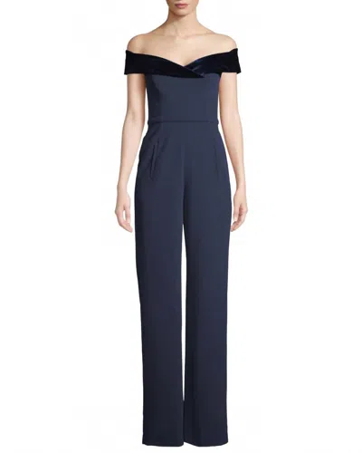 Black Halo Yoli Colorblock Jumpsuit In Navy In Blue