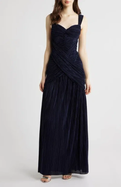 Black Halo Zia Gown In Blue