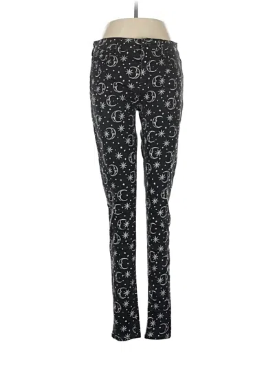 Pre-owned Black Heart Leggings In Black