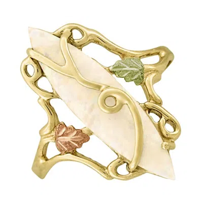 Pre-owned Black Hills Gold Attractive 10k  Ladies Ring W Opal Size 7 - 12