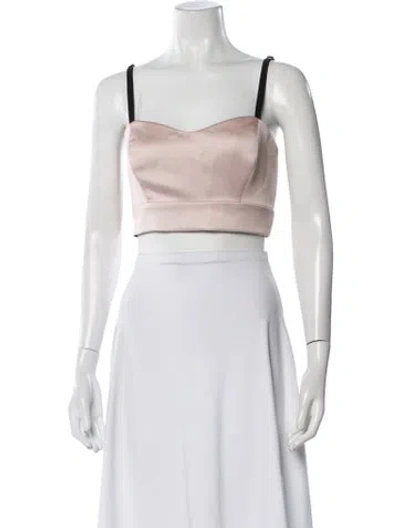 Pre-owned Black Iris Cowl Neck Sleeveless Crop Top W/ Tags In Pink