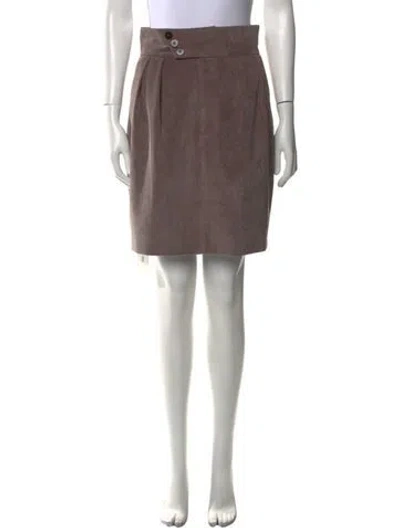 Pre-owned Black Iris Knee-length Skirt In Gray