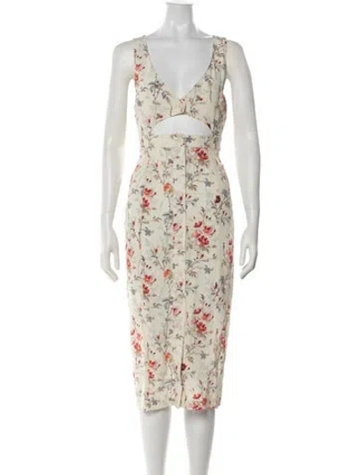 Pre-owned Black Iris Silk Knee-length Dress In Neutrals