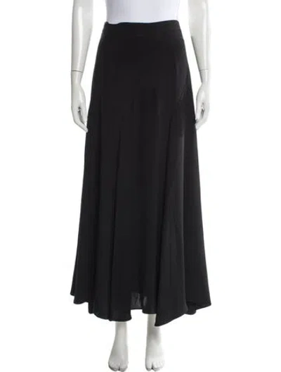 Pre-owned Black Iris Silk Long Skirt In Black