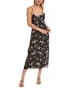 Black Iris The Livie Midi Dress In Black