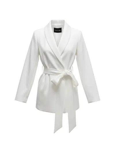 Black Label Belted Wrap-around Jacket In Multi