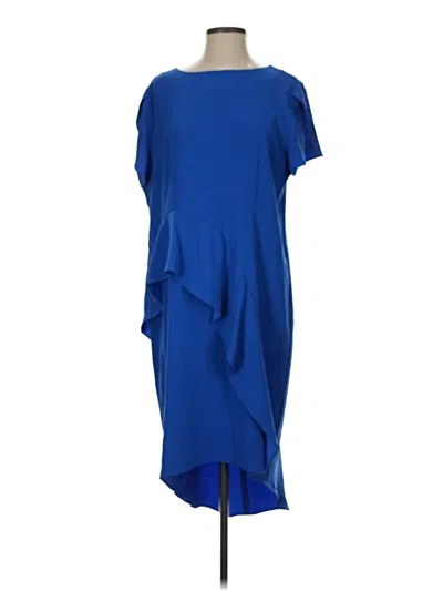 Pre-owned Black Label By Chico's Casual Dress In Blue