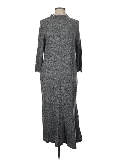 Pre-owned Black Label By Chico's Casual Dress In Gray