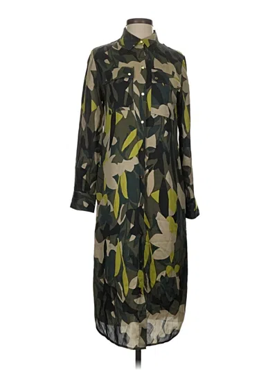 Pre-owned Black Label By Chico's Casual Dress In Green