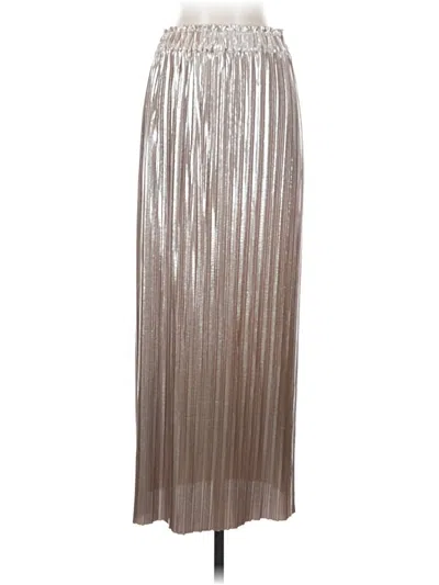 Pre-owned Black Label By Chico's Formal Skirt In Silver
