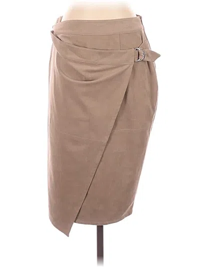 Pre-owned Black Label By Chico's Formal Skirt In Tan