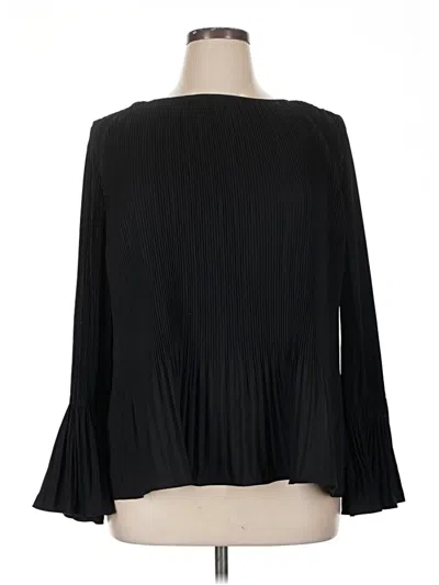 Pre-owned Black Label By Chico's Long Sleeve Blouse In Black
