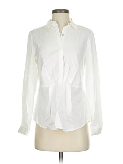 Pre-owned Black Label By Chico's Long Sleeve Blouse In Ivory