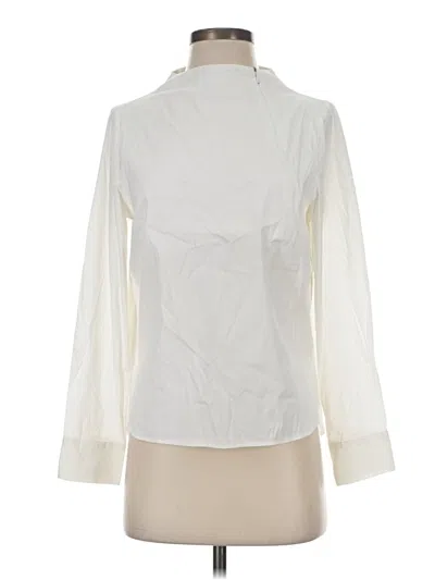 Pre-owned Black Label By Chico's Long Sleeve Blouse In Ivory