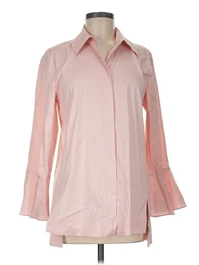 Pre-owned Black Label By Chico's Long Sleeve Blouse In Pink