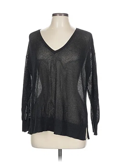 Pre-owned Black Label By Chico's Pullover Sweater In Black