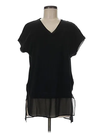 Pre-owned Black Label By Chico's Short Sleeve T-shirt In Black